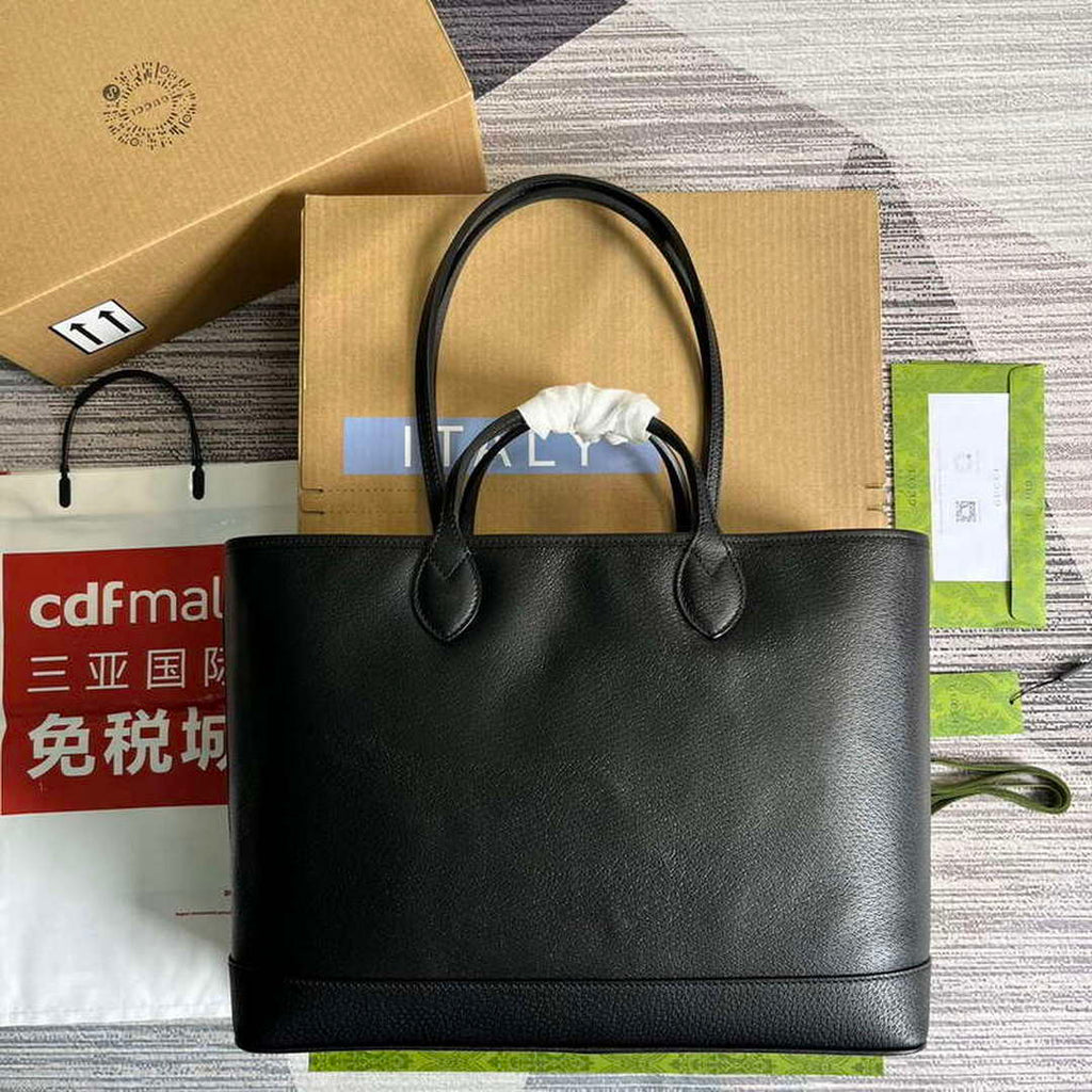 Gucci 739730 Ophidia Medium Tote Bag Black leather