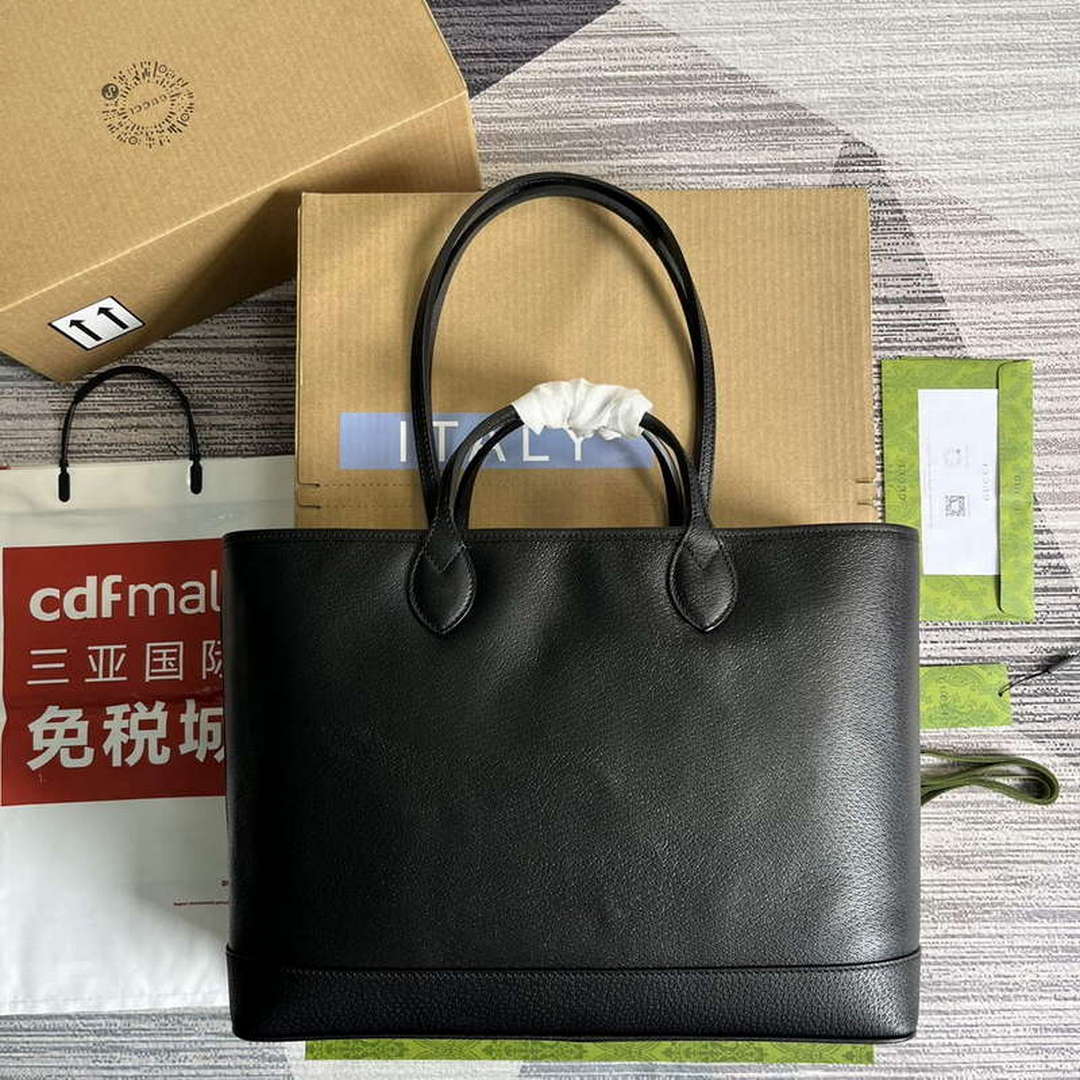 Gucci 739730 Ophidia Medium Tote Bag Black leather - Default Title - View 2