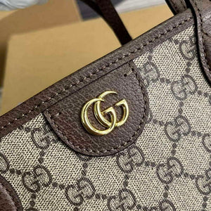 Gucci 739730 Ophidia Medium Tote Bag Brown canvas - Default Title - View 5