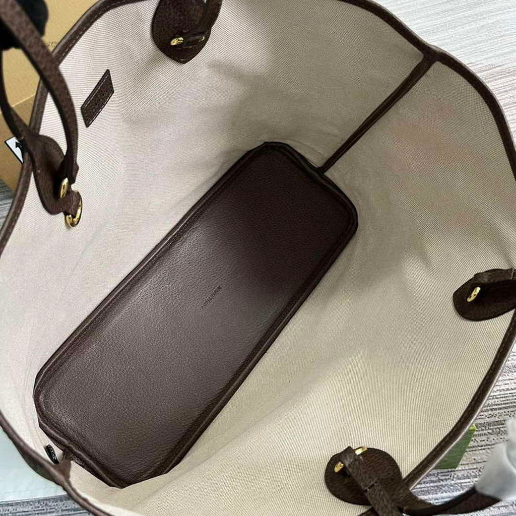 Gucci 739730 Ophidia Medium Tote Bag Brown canvas