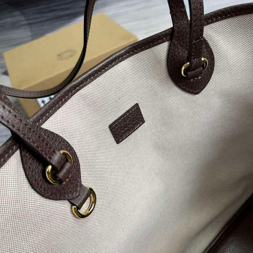 Gucci 739730 Ophidia Medium Tote Bag Brown canvas