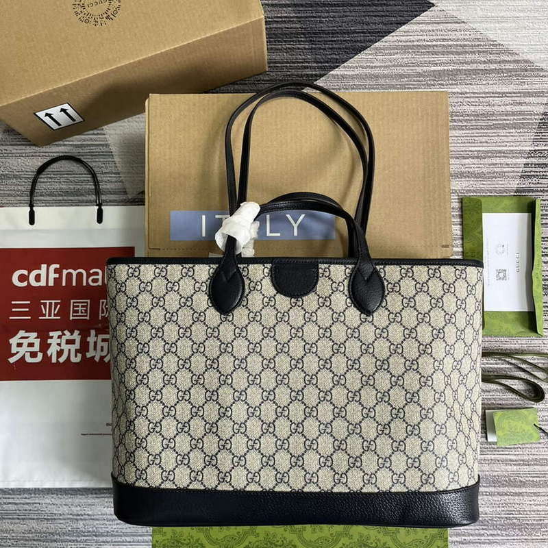 Gucci 739730 Ophidia Medium Tote Bag Dark Blue canvas - Default Title - View 2