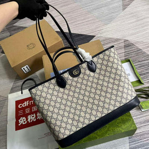 Gucci 739730 Ophidia Medium Tote Bag Dark Blue canvas - Default Title - View 4