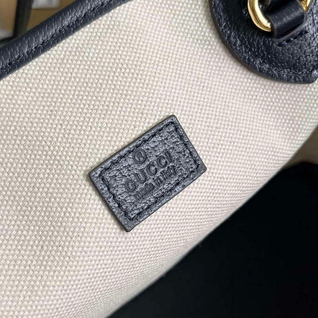Gucci 739730 Ophidia Medium Tote Bag Dark Blue canvas
