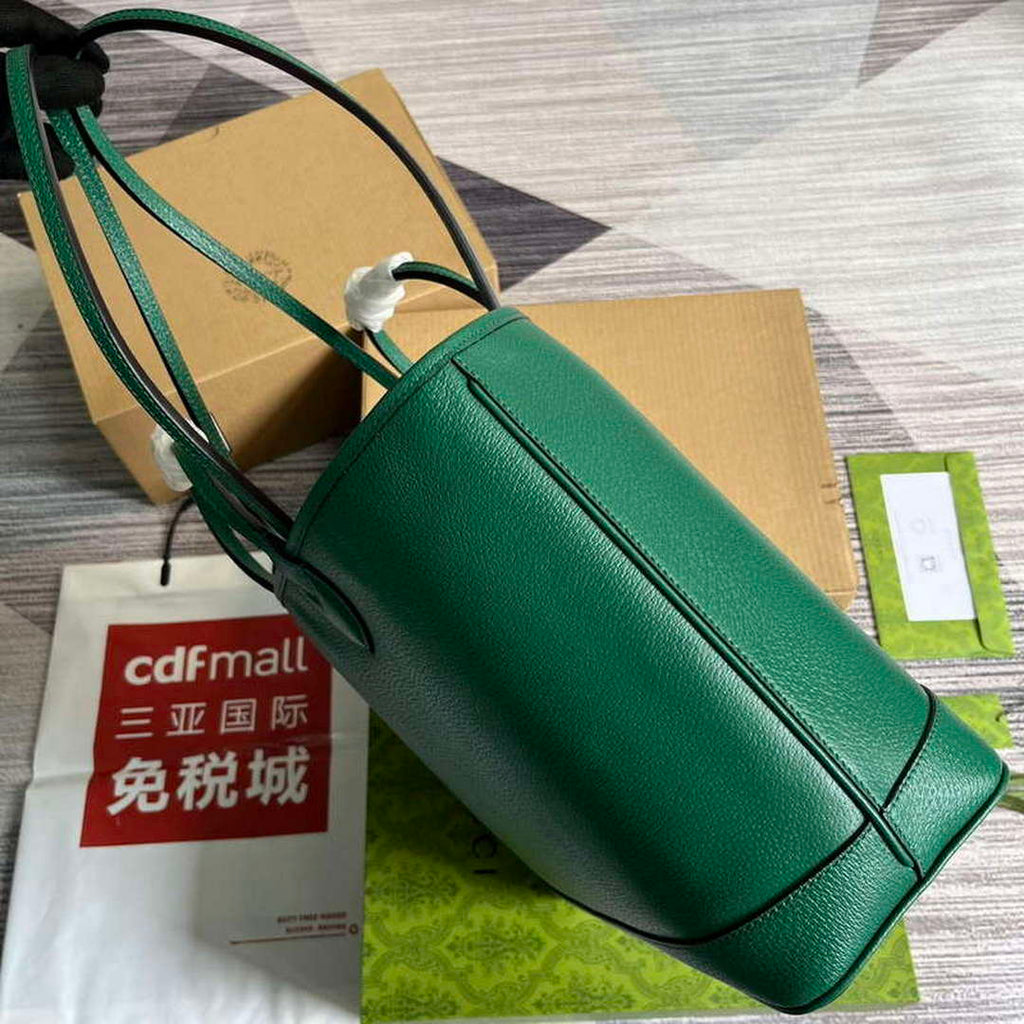 Gucci 739730 Ophidia Medium Tote Bag Green leather