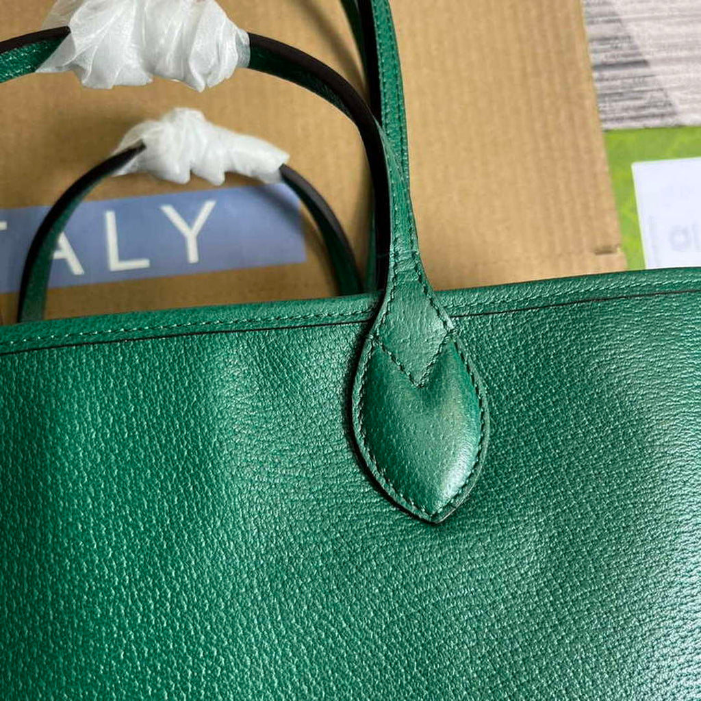 Gucci 739730 Ophidia Medium Tote Bag Green leather