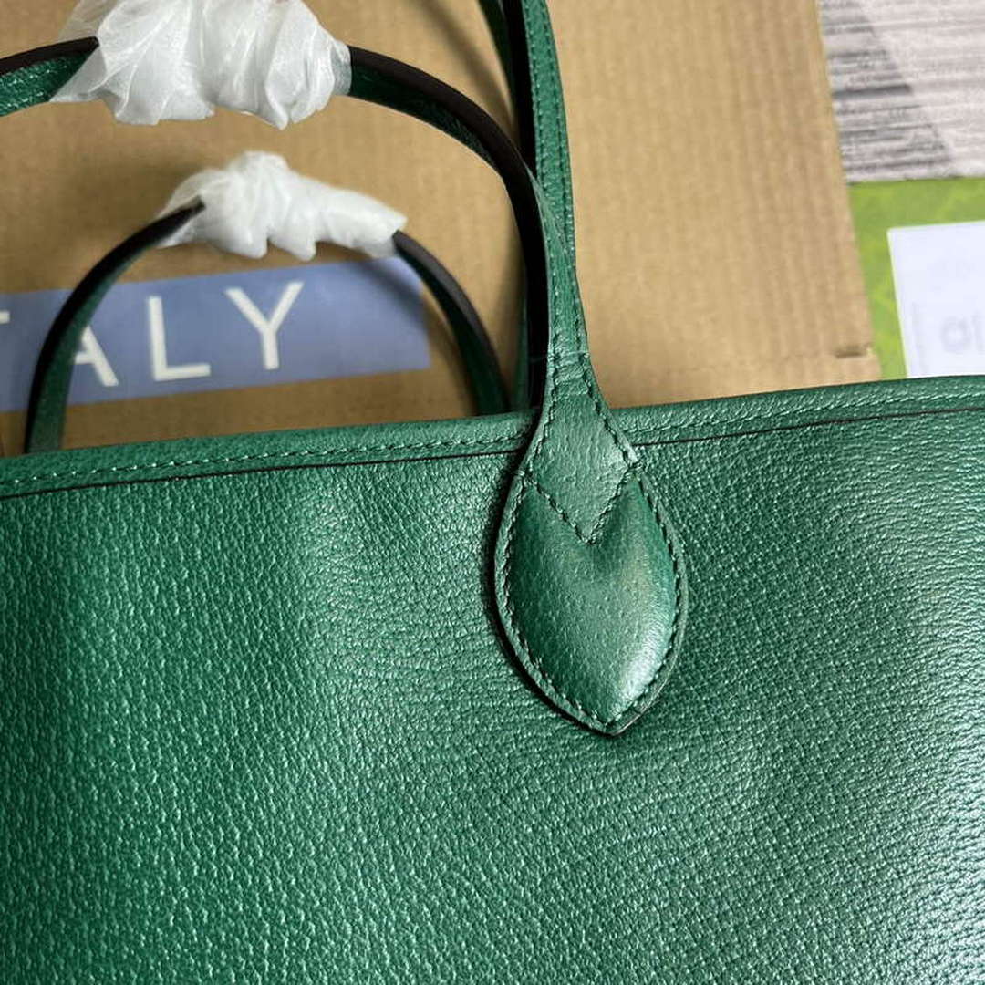 Gucci 739730 Ophidia Medium Tote Bag Green leather - Default Title - View 5