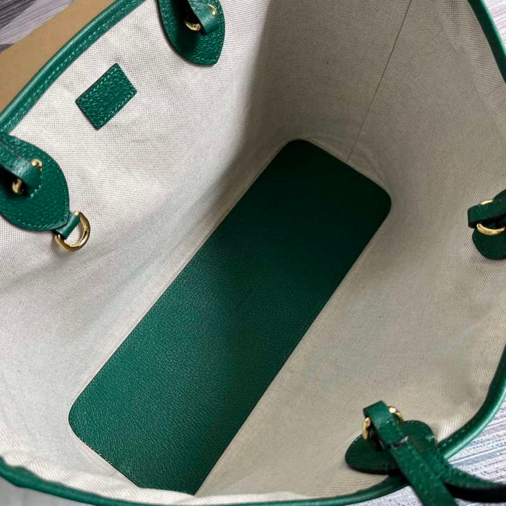 Gucci 739730 Ophidia Medium Tote Bag Green leather