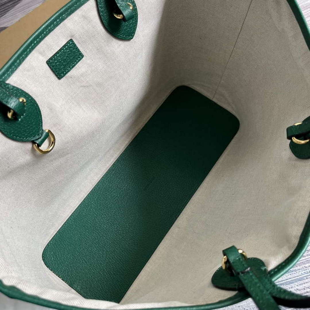 Gucci 739730 Ophidia Medium Tote Bag Green leather