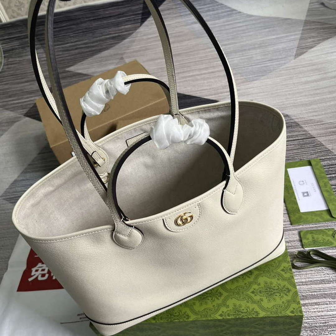 Gucci 739730 Ophidia Medium Tote Bag White leather - Default Title - View 4