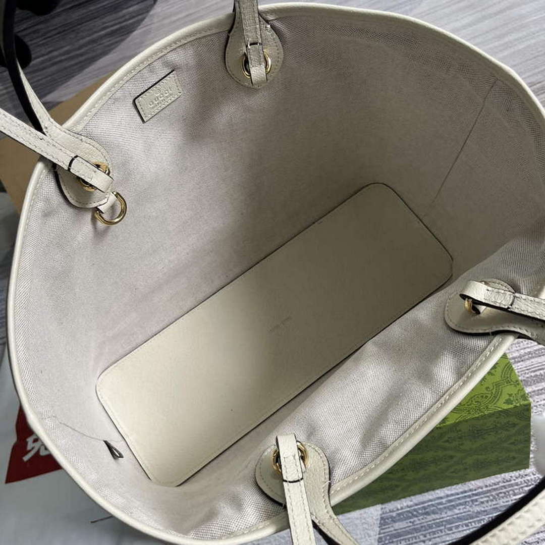 Gucci 739730 Ophidia Medium Tote Bag White leather