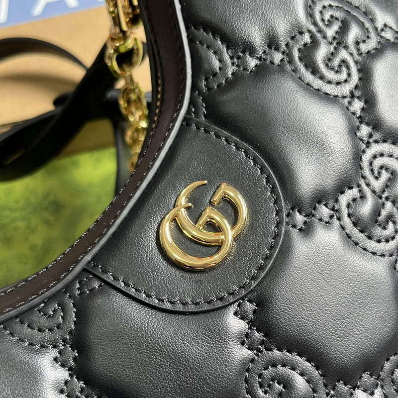 Gucci 739736 GG Matelass¨¦ Mini Bag Black