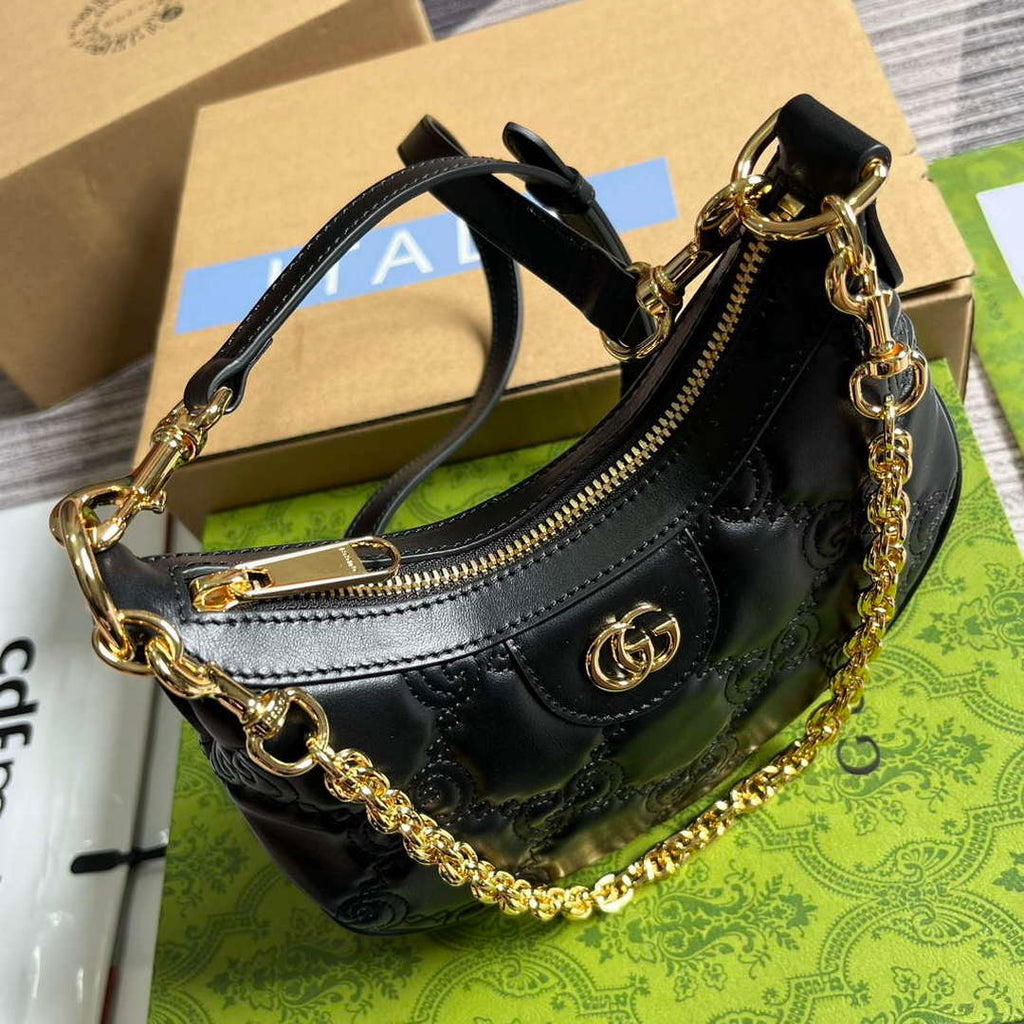Gucci 739736 GG Matelass¨¦ Mini Bag Black