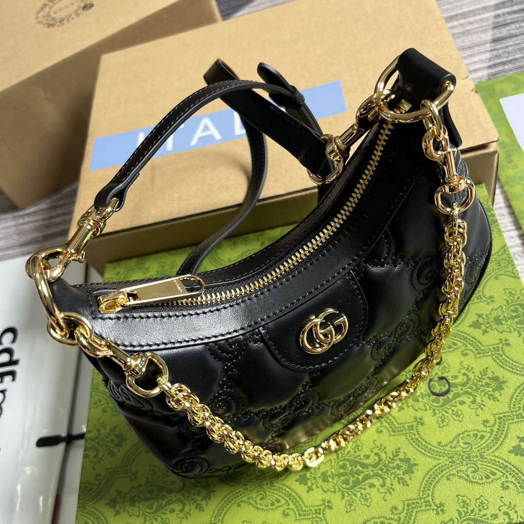 Gucci 739736 GG Matelass¨¦ Mini Bag Black