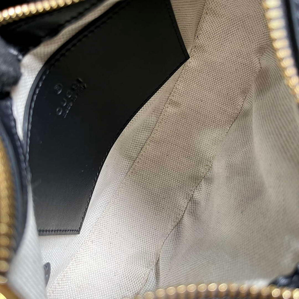 Gucci 739736 GG Matelass¨¦ Mini Bag Black