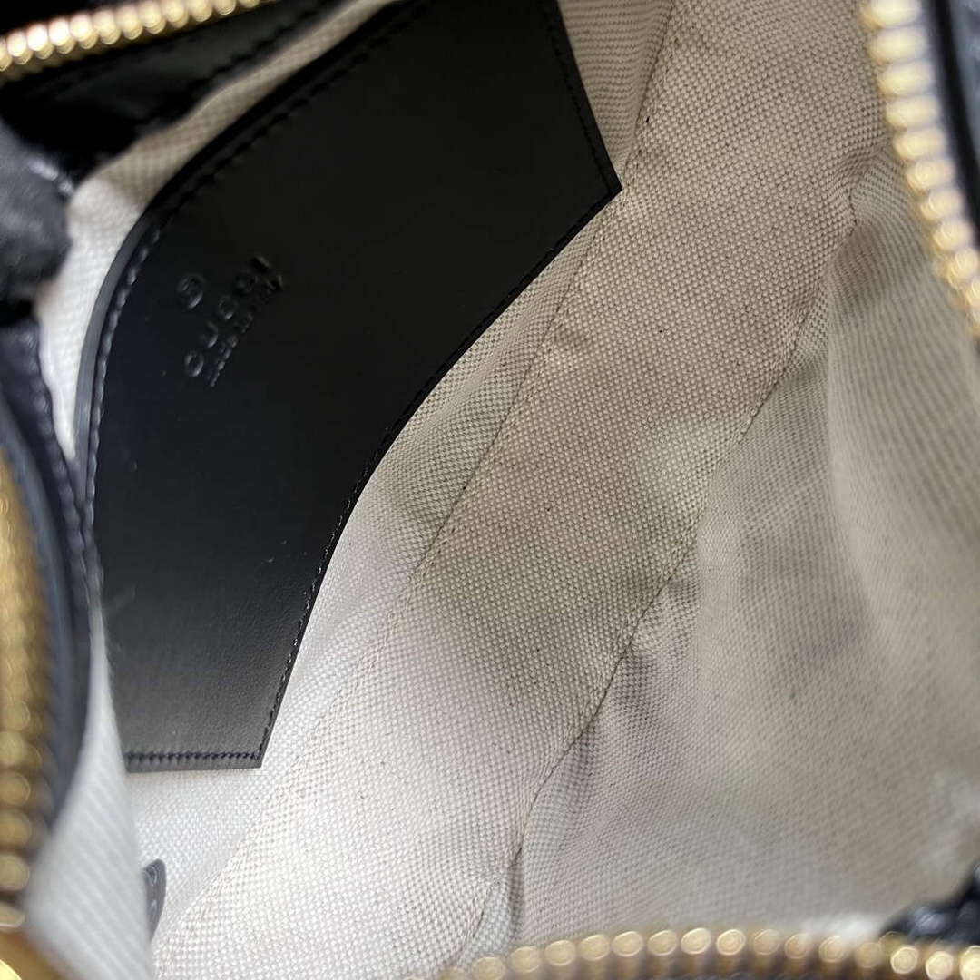 Gucci 739736 GG Matelass¨¦ Mini Bag Black