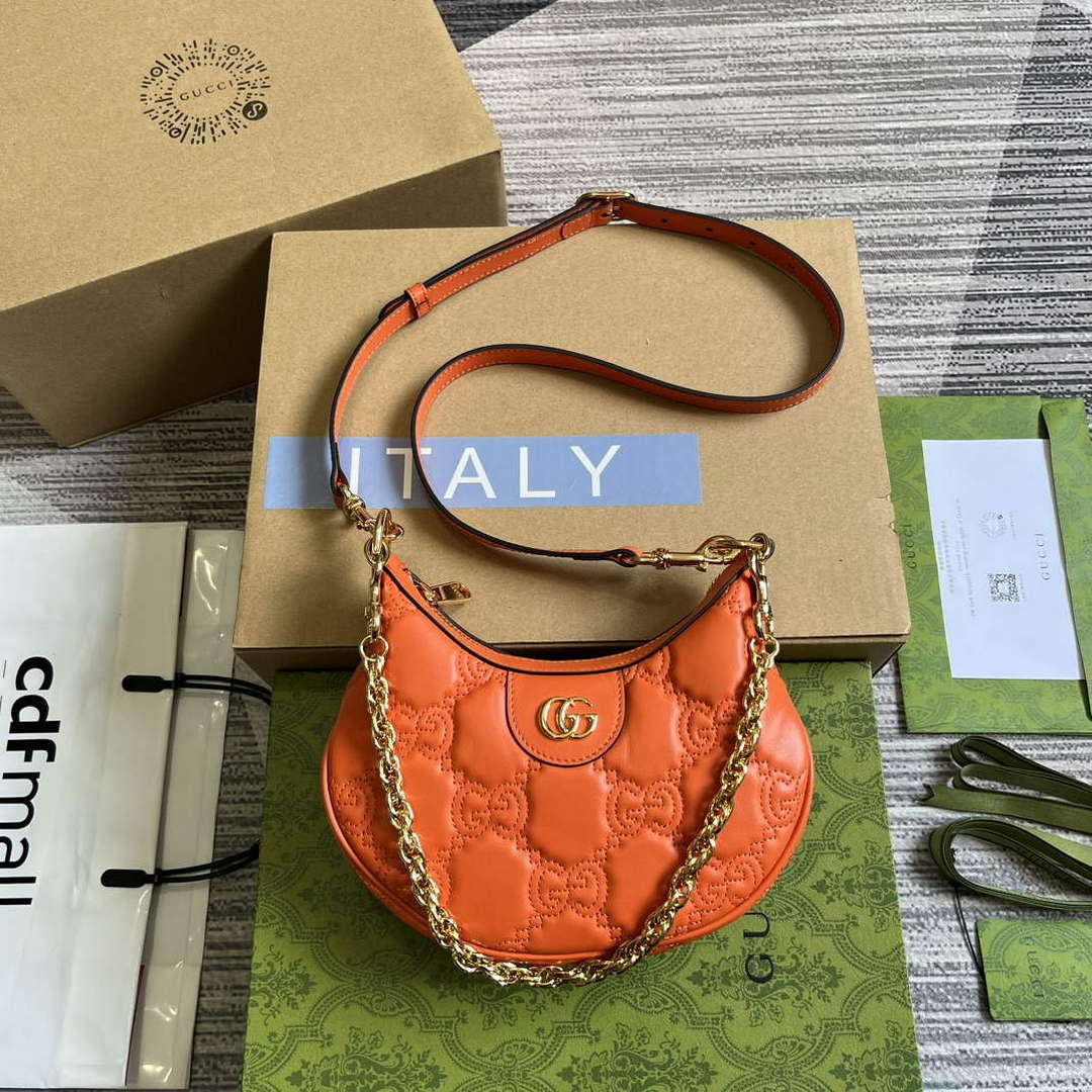 Gucci 739736 GG Matelass¨¦ Mini Bag Orange