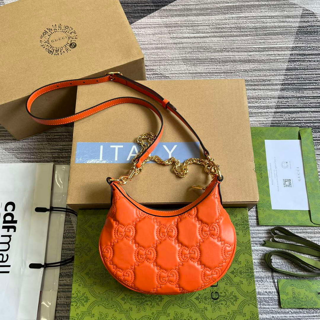 Gucci 739736 GG Matelass¨¦ Mini Bag Orange