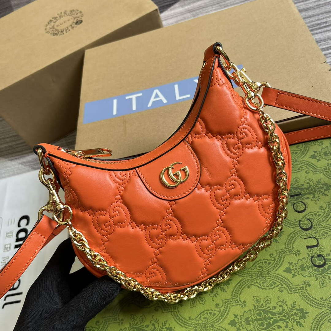 Gucci 739736 GG Matelass¨¦ Mini Bag Orange