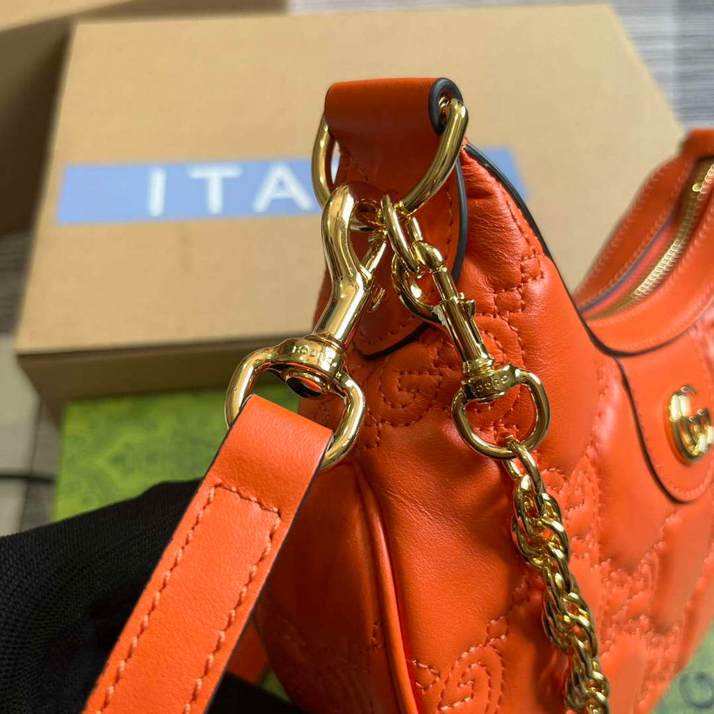 Gucci 739736 GG Matelass¨¦ Mini Bag Orange