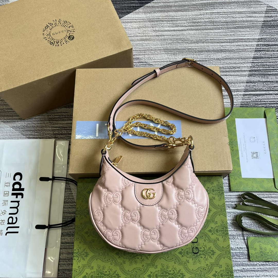 Gucci 739736 GG Matelass¨¦ Mini Bag Pink