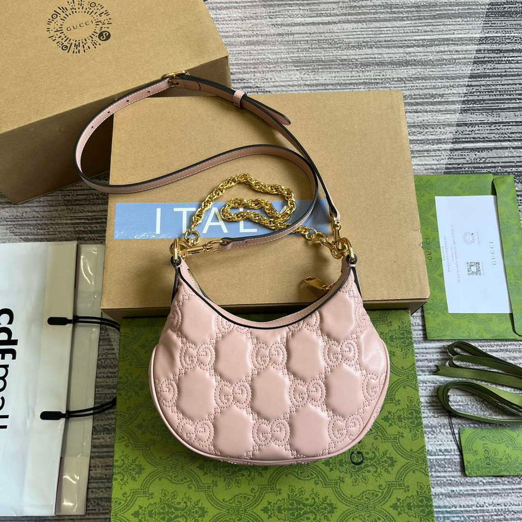 Gucci 739736 GG Matelass¨¦ Mini Bag Pink