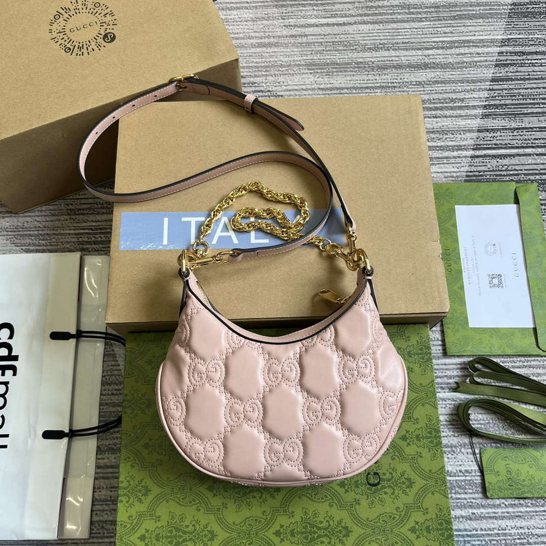 Gucci 739736 GG Matelass¨¦ Mini Bag Pink