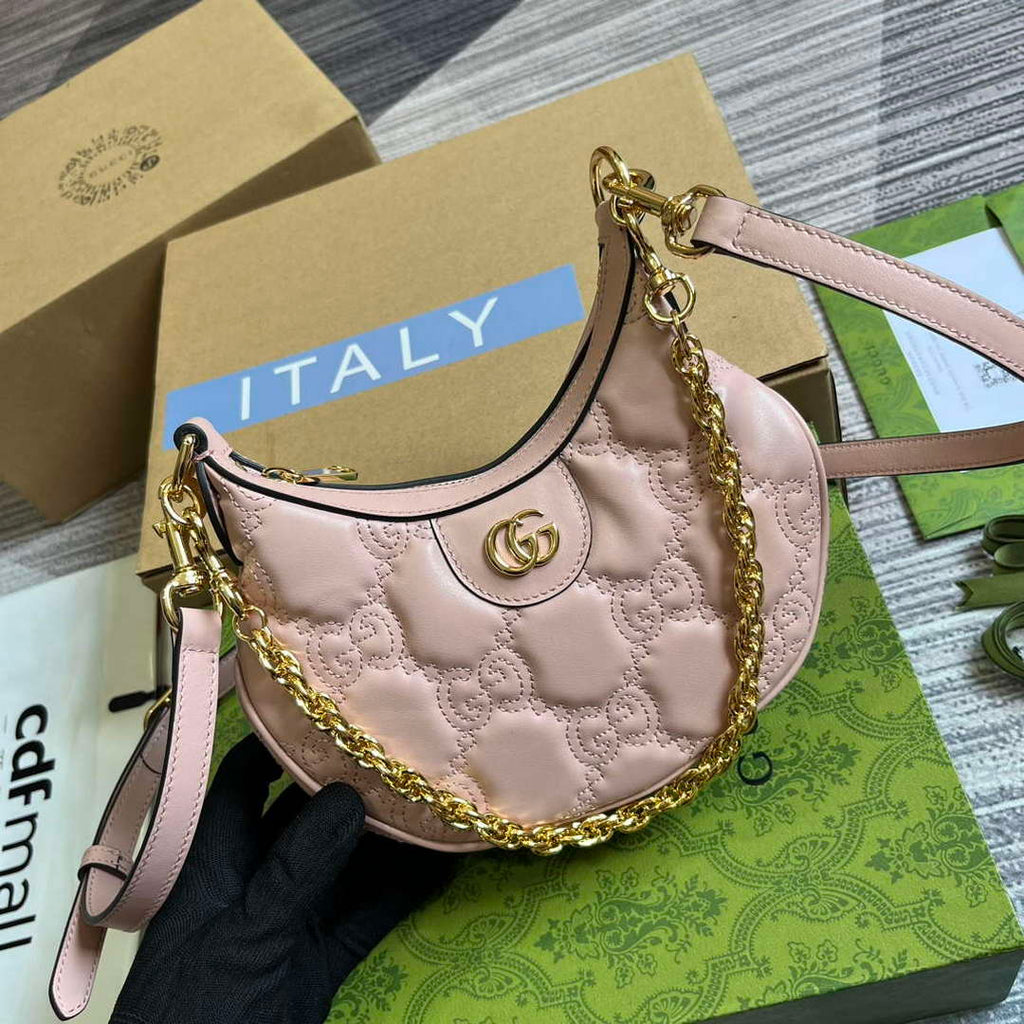 Gucci 739736 GG Matelass¨¦ Mini Bag Pink