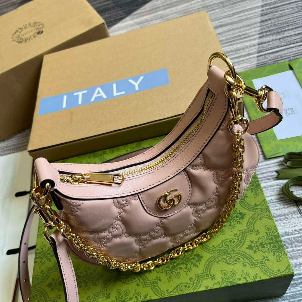 Gucci 739736 GG Matelass¨¦ Mini Bag Pink