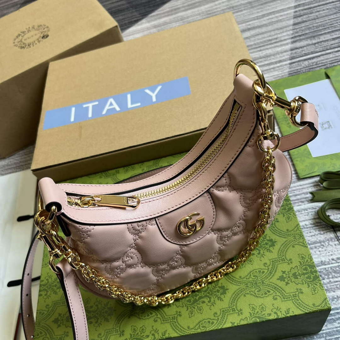 Gucci 739736 GG Matelass¨¦ Mini Bag Pink