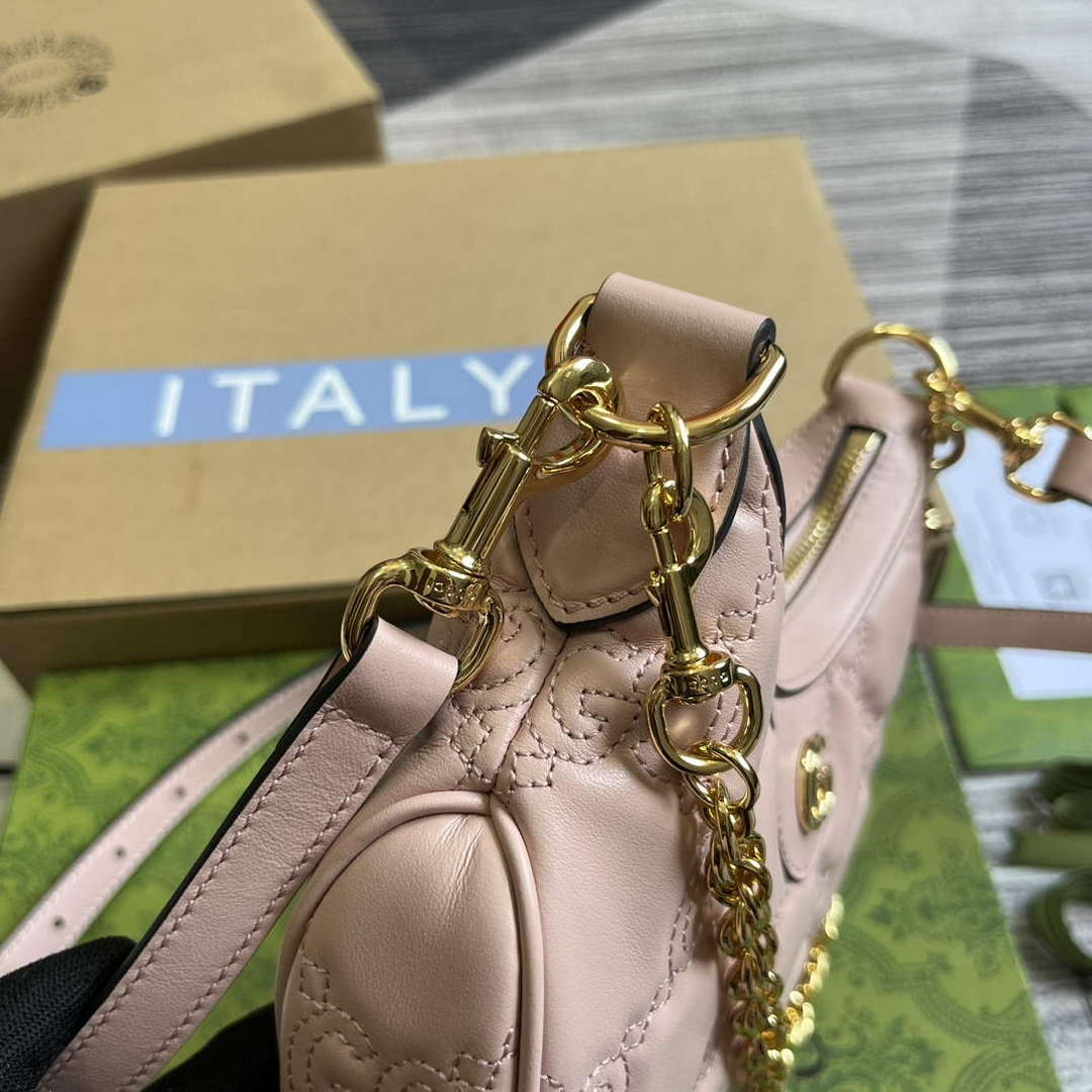 Gucci 739736 GG Matelass¨¦ Mini Bag Pink