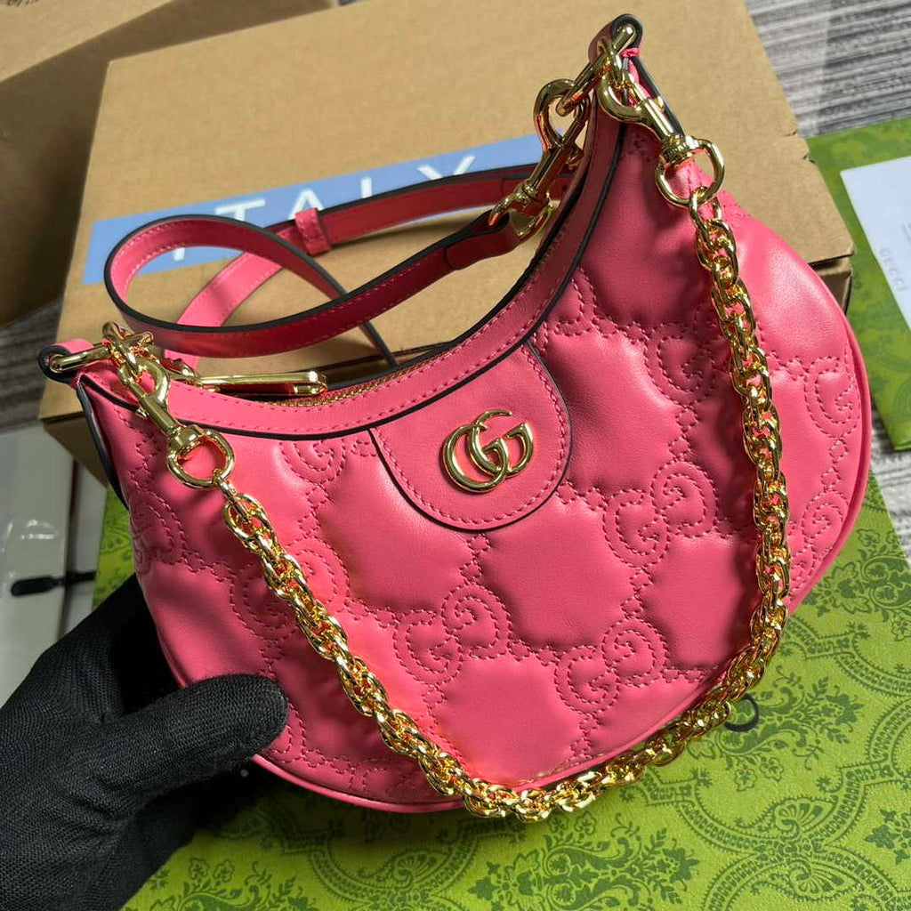 Gucci 739736 GG Matelass¨¦ Mini Bag Rose pink