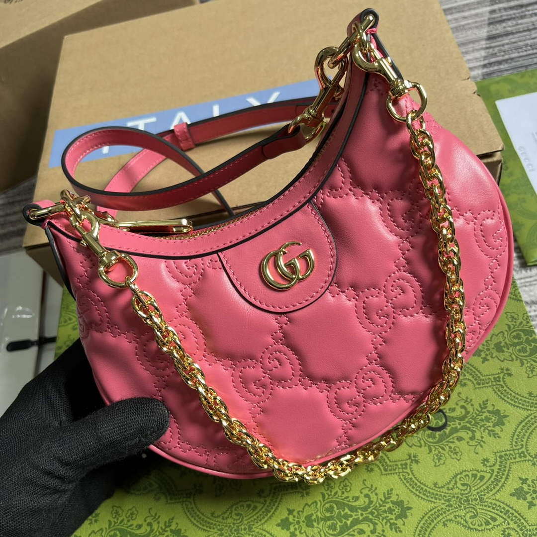 Gucci 739736 GG Matelass¨¦ Mini Bag Rose pink