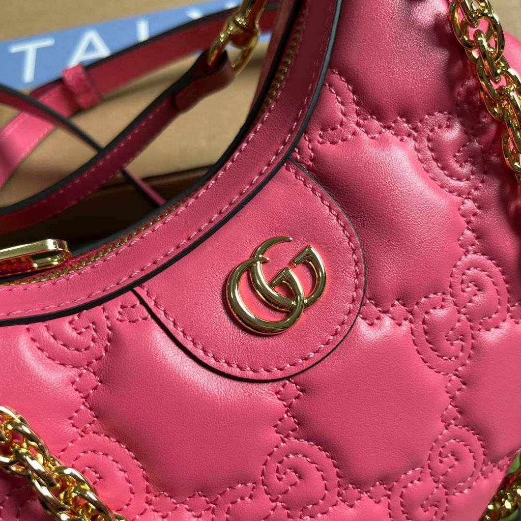 Gucci 739736 GG Matelass¨¦ Mini Bag Rose pink