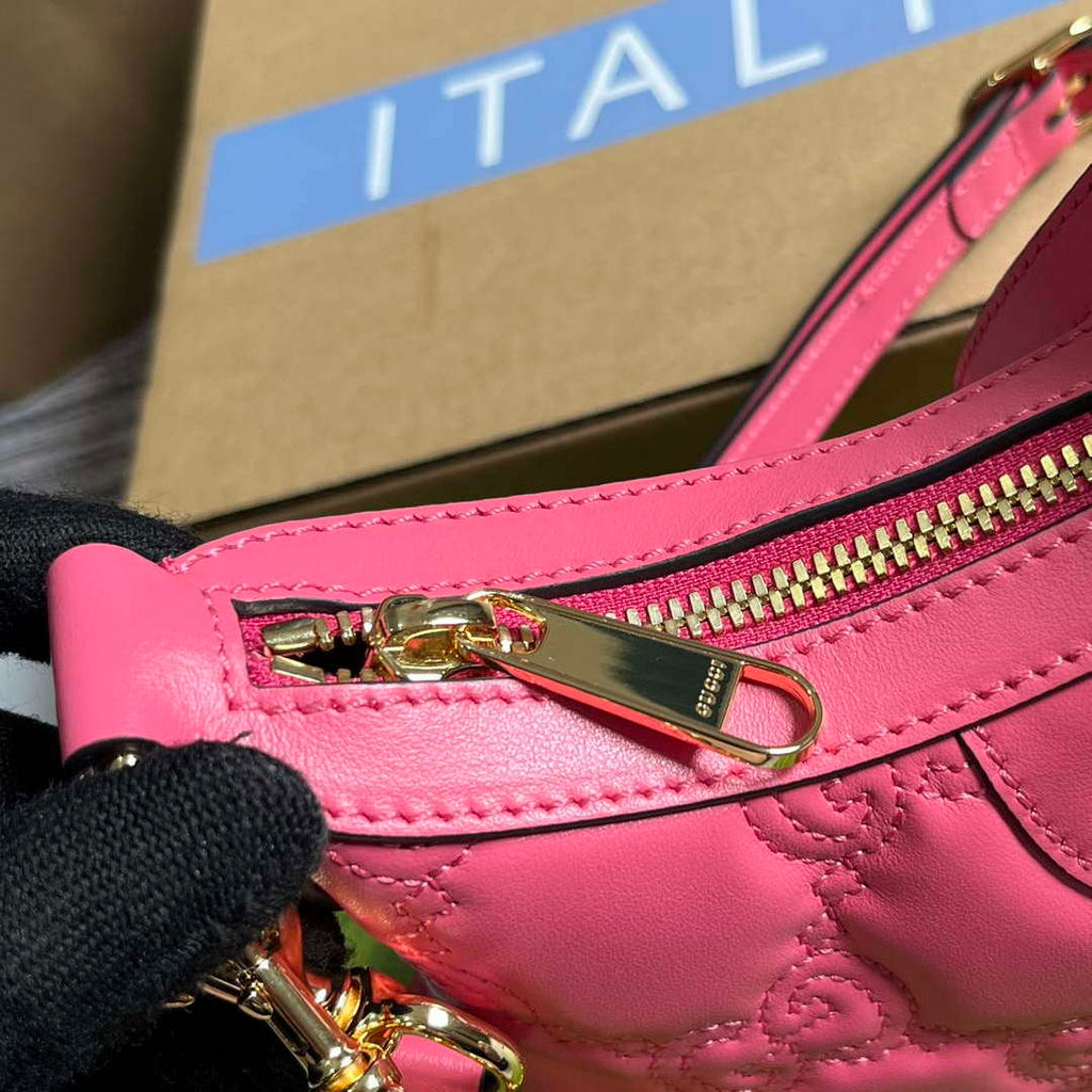 Gucci 739736 GG Matelass¨¦ Mini Bag Rose pink