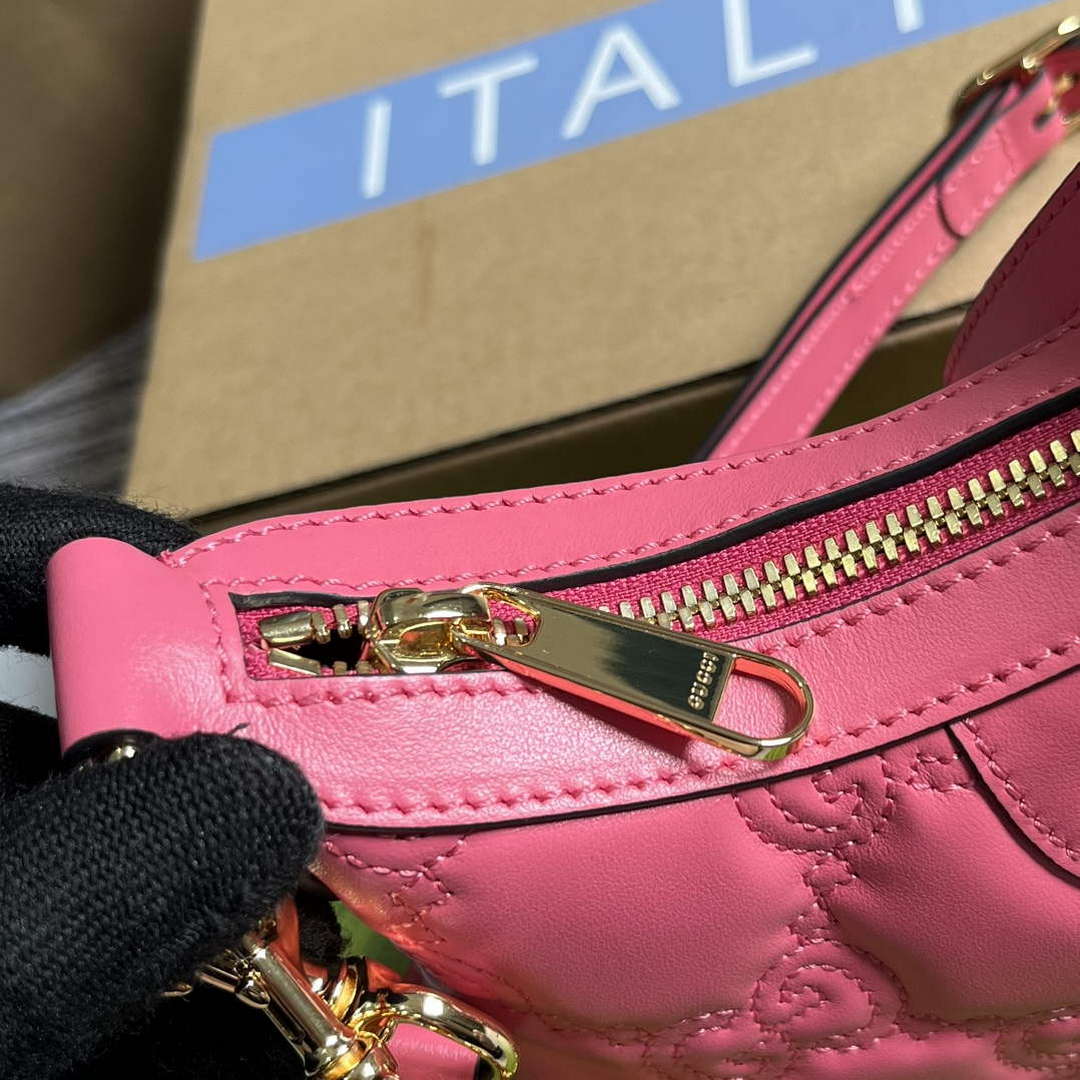 Gucci 739736 GG Matelass¨¦ Mini Bag Rose pink
