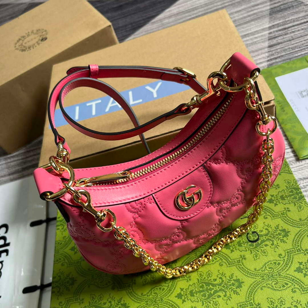 Gucci 739736 GG Matelass¨¦ Mini Bag Rose pink