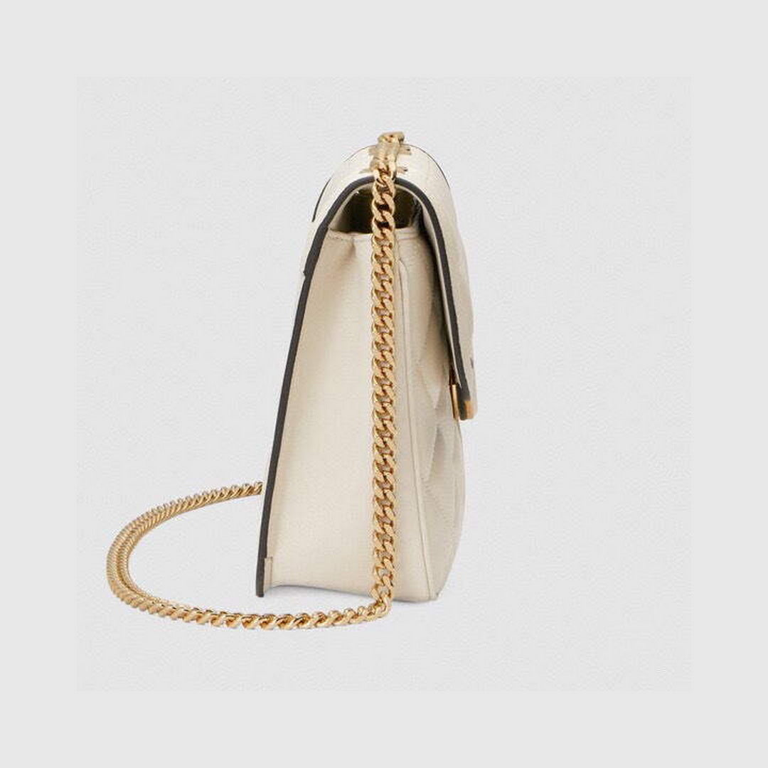 Gucci 740834 Gucci Deco Small Shoulder Bag Off white