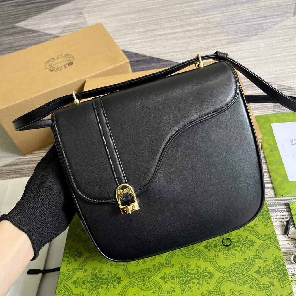 Gucci 740988 Equestrian inspired shoulder bag Black