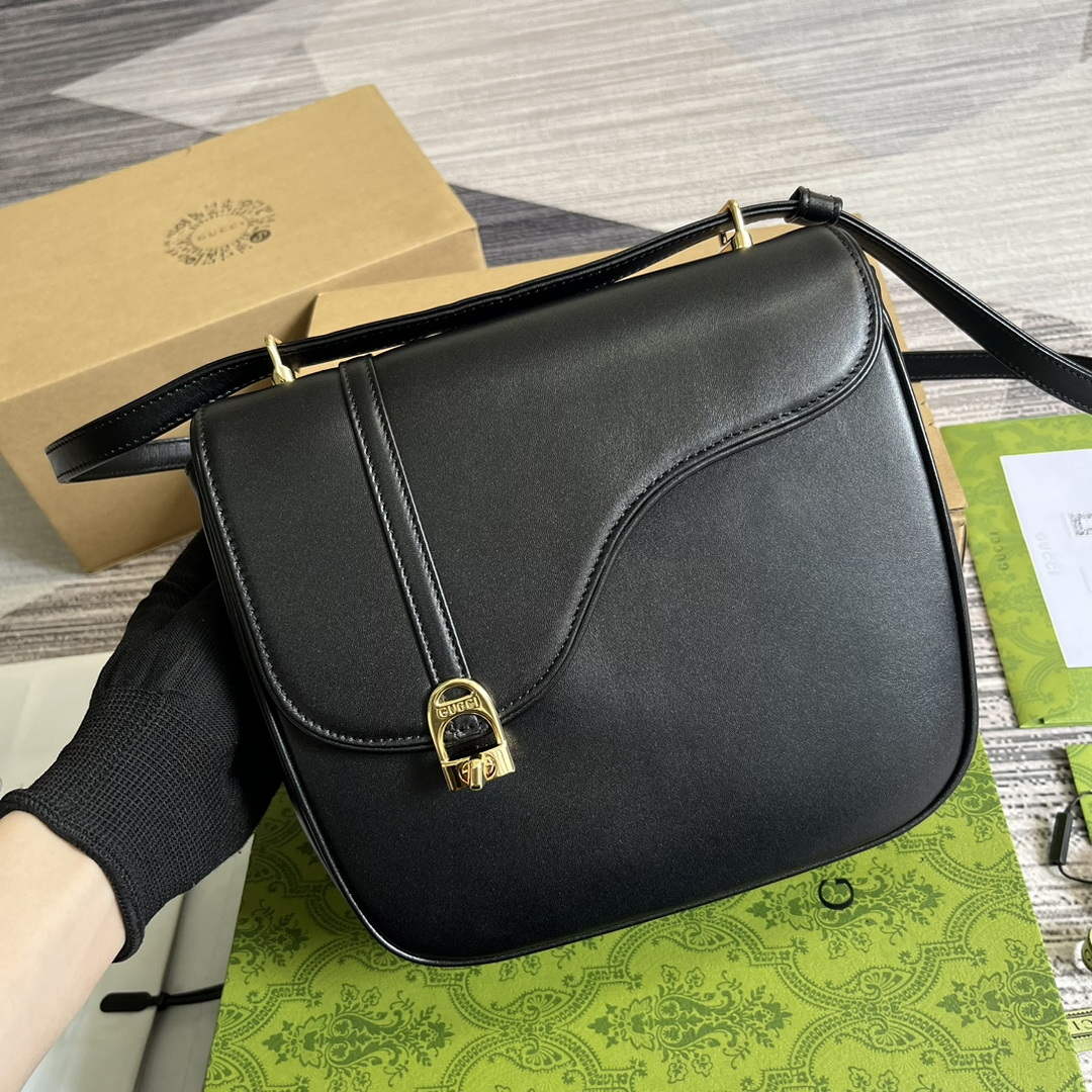 Gucci 740988 Equestrian inspired shoulder bag Black