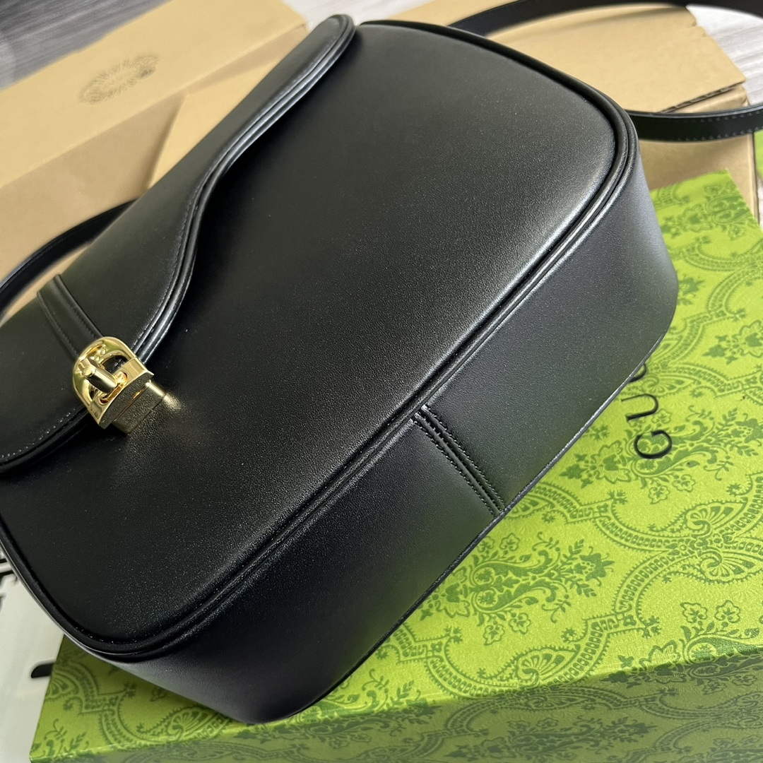 Gucci 740988 Equestrian inspired shoulder bag Black