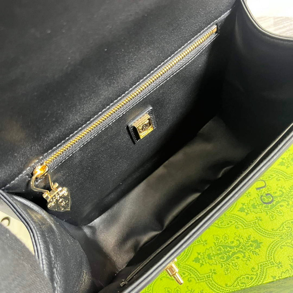 Gucci 740988 Equestrian inspired shoulder bag Black