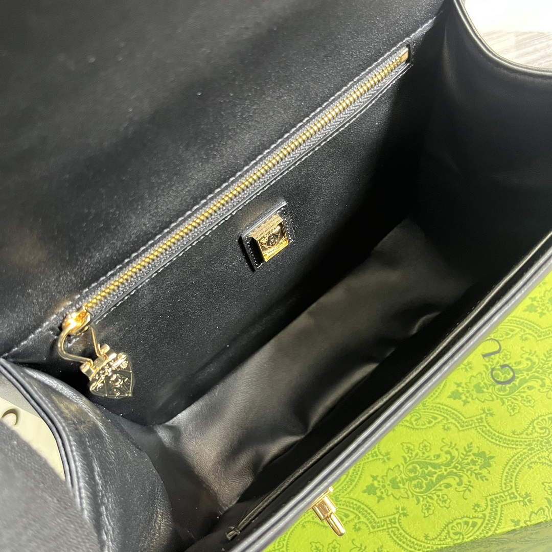 Gucci 740988 Equestrian inspired shoulder bag Black