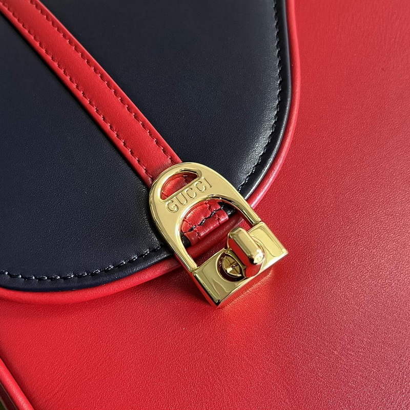 Gucci 740988 Equestrian inspired shoulder bag Blue and red - Default Title - View 5