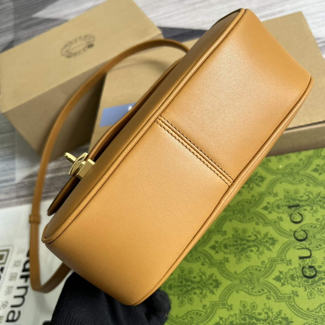 Gucci 740988 Equestrian inspired shoulder bag Cuir and brown - Default Title - View 6
