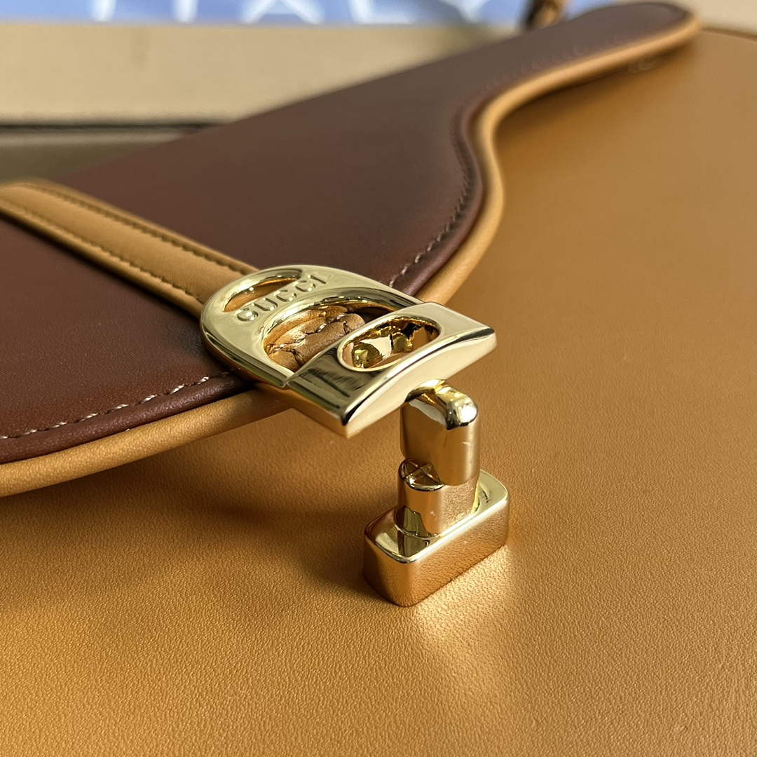Gucci 740988 Equestrian inspired shoulder bag Cuir and brown - Default Title - View 7