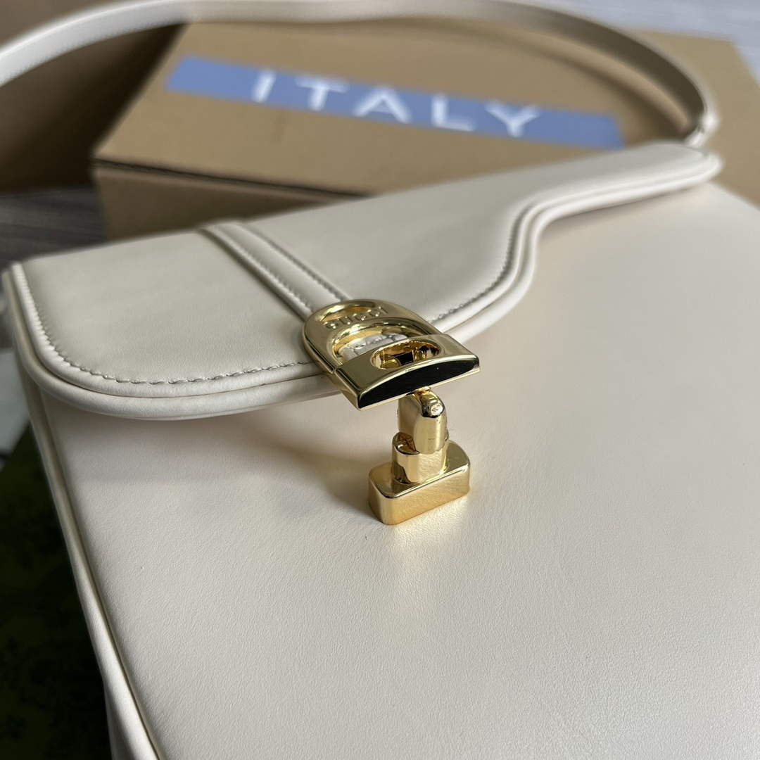 Gucci 740988 Equestrian inspired shoulder bag White