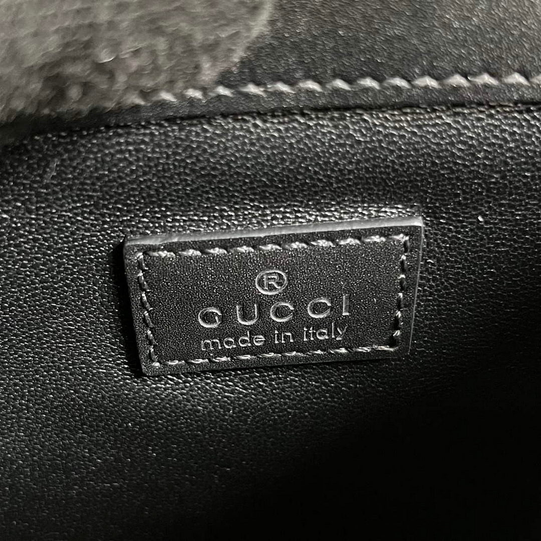 Gucci 741457 Gucci Deco mini shoulder bag Black