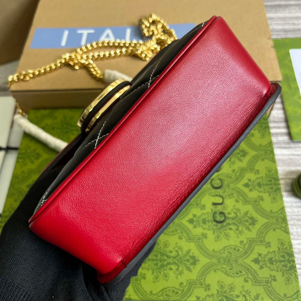 Gucci ?741457 Gucci Deco Mini Shoulder Bag Red&white