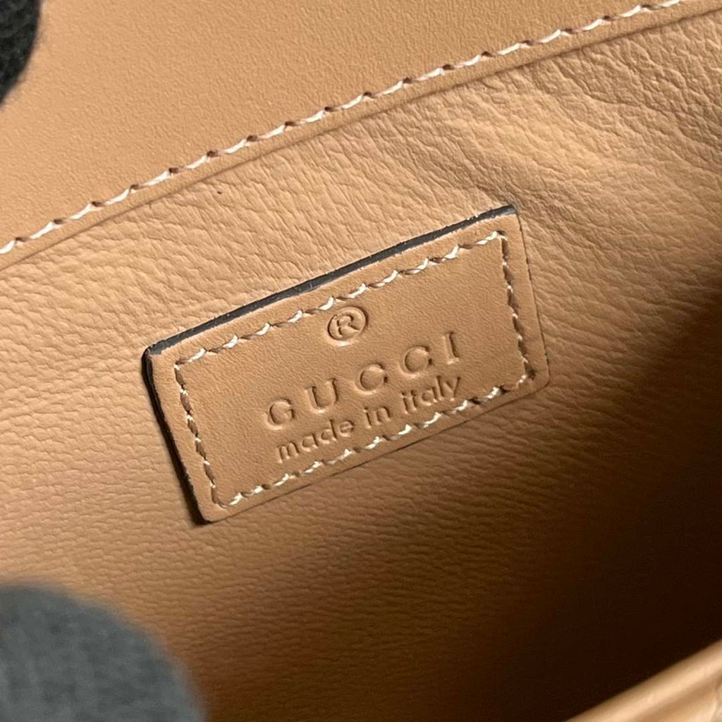 Gucci ?741457 Gucci Deco Mini Shoulder Bag Rose Beige